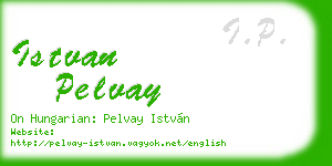 istvan pelvay business card